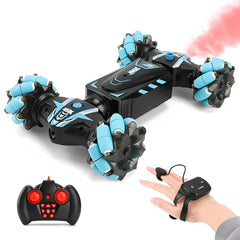 Stunt Car, 4WD 2.4GHz Remote Control Gesture Sensor Toy Cars, 360° Rotating Off Road Vehicle with Lights