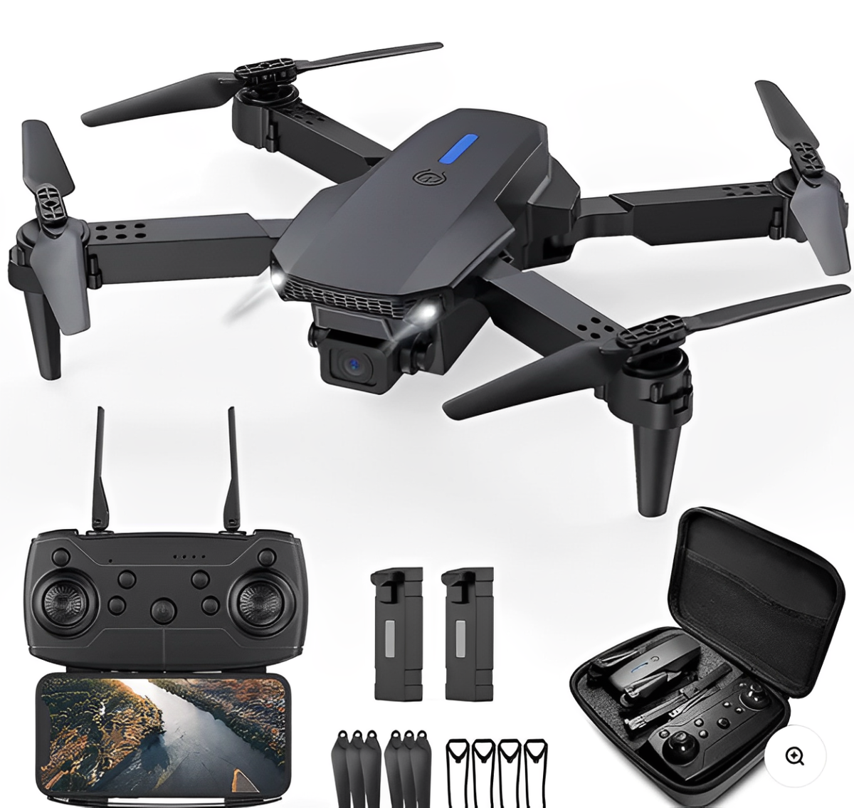 E88 Pro Drone with 4K HD Dual Camera/WiFi FPV, Foldable RC Quadcopter,