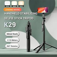 K29D Selfie Stick 360 Degree Rotatable Gimbal Tripod Remote Control